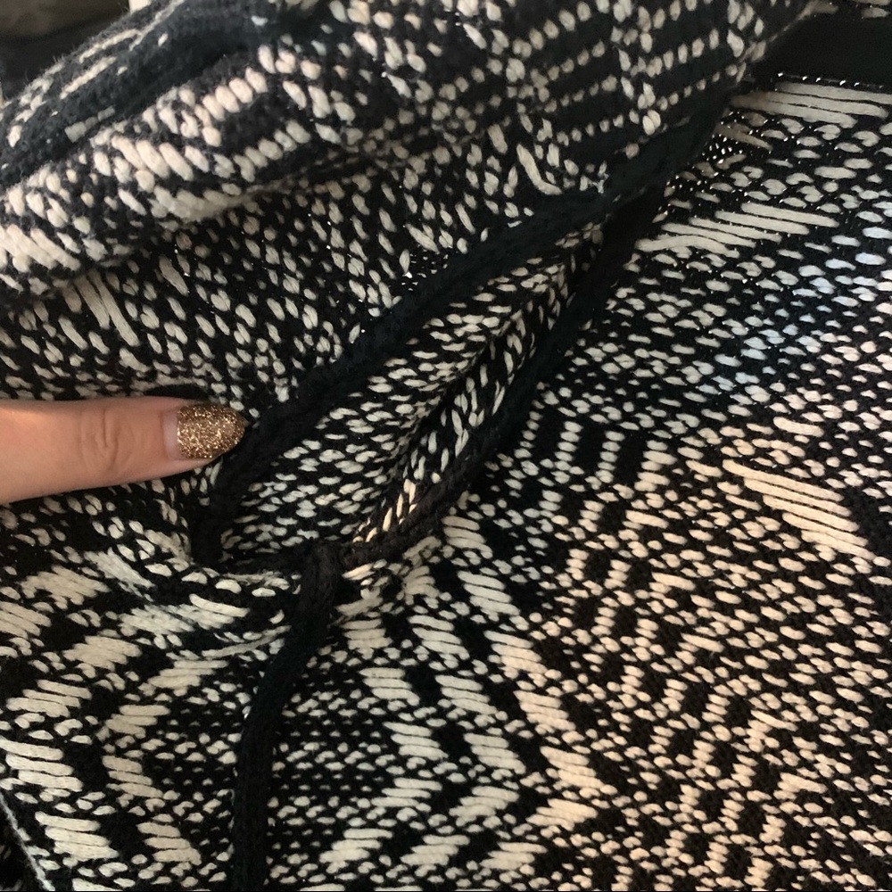 H&M Woven Sweater B&W Blazer Jacket 100% Cotton - Picture 6 of 10